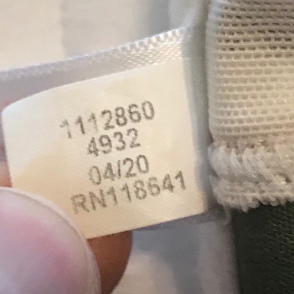 Cacique cotton boost plunge white bra with floral pattern & green stripe (44B) - Picture 8 of 9